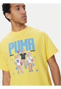 Puma T-Shirt Dylan's World 630257 Żółty Regular Fit. Kolor: żółty. Materiał: bawełna #5