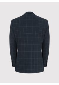 Pako Lorente - PAKO LORENTE – Granatowa marynarka garniturowa w kratę. Kolor: niebieski. Materiał: poliester, wiskoza, elastan. Wzór: kratka. Styl: klasyczny #4
