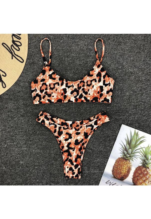 Intica - Bikini push-up ze stringami na plażę i basen UV odporne Andriette. Materiał: tkanina, materiał