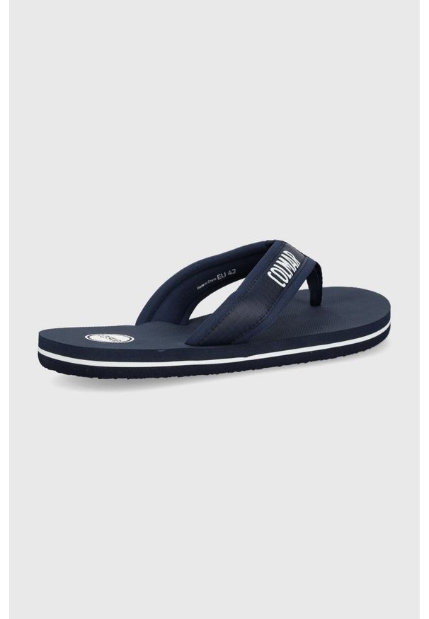 Colmar japonki navy męskie kolor granatowy. Kolor: niebieski. Materiał: materiał. Obcas: na obcasie. Wysokość obcasa: niski