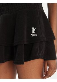 Juicy Couture Spódnica mini Smocked Terry JCGGS126006 Czarny Regular Fit. Kolor: czarny. Materiał: bawełna #6