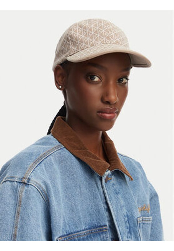 Calvin Klein Czapka z daszkiem Emblem Print W Leather Patch Cap LV04F5036G Beżowy. Kolor: beżowy. Materiał: bawełna. Wzór: nadruk