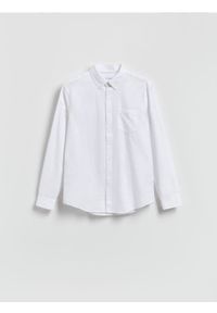 Reserved - Bawełniana koszula slim fit - biały. Kolor: biały. Materiał: bawełna #1