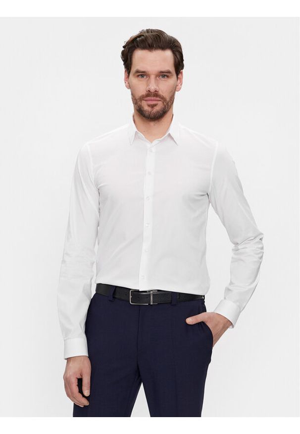 Calvin Klein Koszula K10K112743 Biały Extra Slim Fit. Kolor: biały. Materiał: bawełna