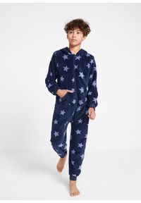 bonprix - Kombinezon dziecięcy z polaru. Kolor: niebieski. Materiał: polar #1