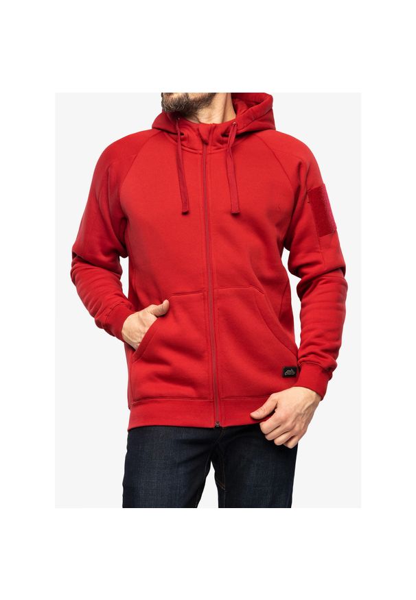 Bluza bushcraft męska Helikon-Tex Urban Tactical Hoodie Lite Full Zip. Kolor: czerwony