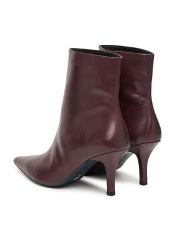 Patrizia Pepe Botki 8Y0130 L166 Fioletowy. Kolor: fioletowy. Materiał: skóra