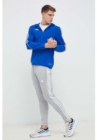 Adidas - adidas spodnie treningowe Essentials kolor szary melanżowe. Kolor: szary. Materiał: skóra, materiał. Wzór: melanż. Sport: fitness #3