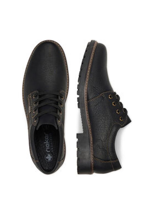 Rieker Półbuty B4610-00 Czarny. Kolor: czarny. Materiał: skóra, nubuk