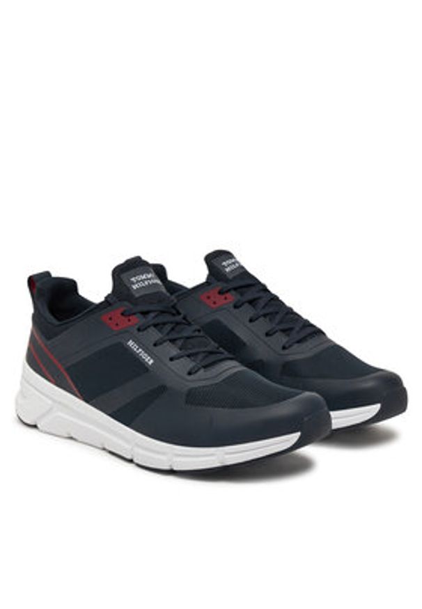 TOMMY HILFIGER - Tommy Hilfiger Sneakersy Modern Comfort Run Mix FM0FM05471 Granatowy. Kolor: niebieski. Materiał: skóra. Sport: bieganie