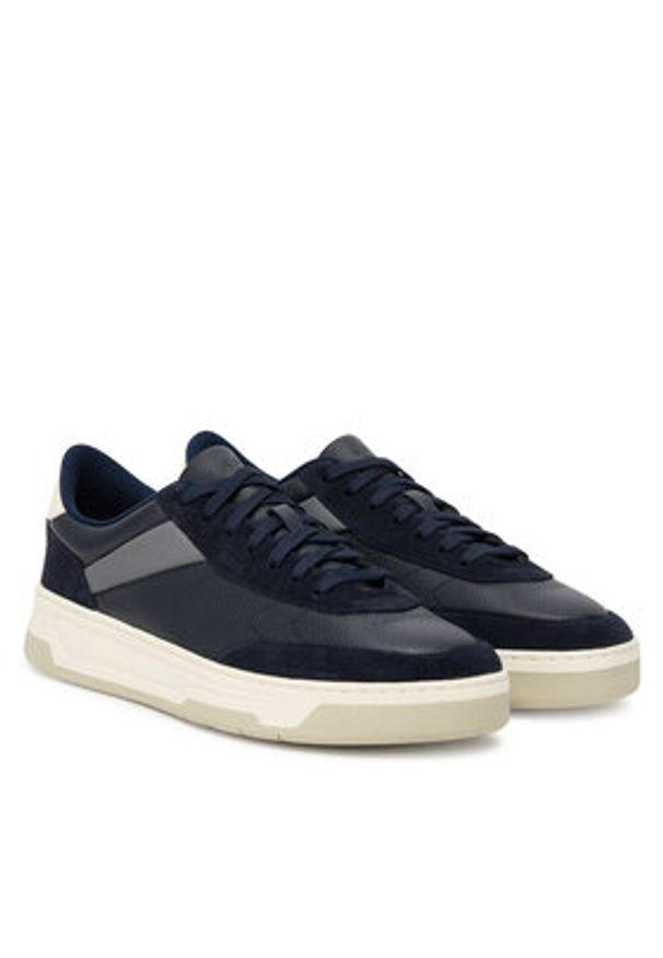 BOSS Sneakersy Baltimore 50548705 Niebieski. Kolor: niebieski. Materiał: skóra