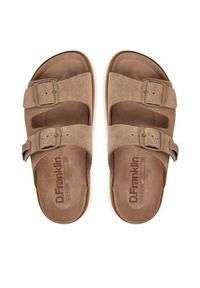 D.Franklin Klapki DFSH407001 Beżowy. Kolor: beżowy. Materiał: skóra, zamsz #2