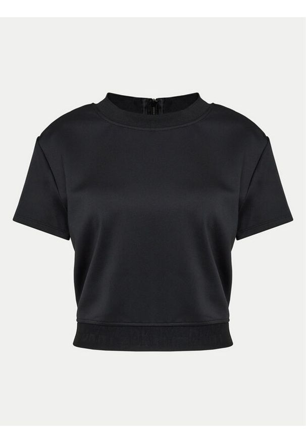 DKNY T-Shirt P4AHSWLV Czarny Regular Fit. Kolor: czarny. Materiał: syntetyk
