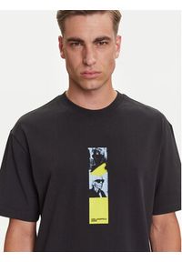 Karl Lagerfeld Jeans T-Shirt A3M17036 Czarny Relaxed Fit. Kolor: czarny. Materiał: bawełna