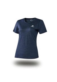 FJORK MERINO - Damska koszulka trekkingowa z merynosów. Kolor: niebieski. Materiał: wełna. Sport: tenis, turystyka piesza