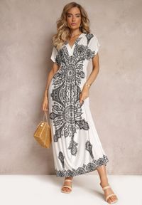 Renee - Biała Sukienka Maxi w Etniczny Wzór Josanie. Kolor: biały. Styl: wakacyjny, boho. Długość: maxi #5