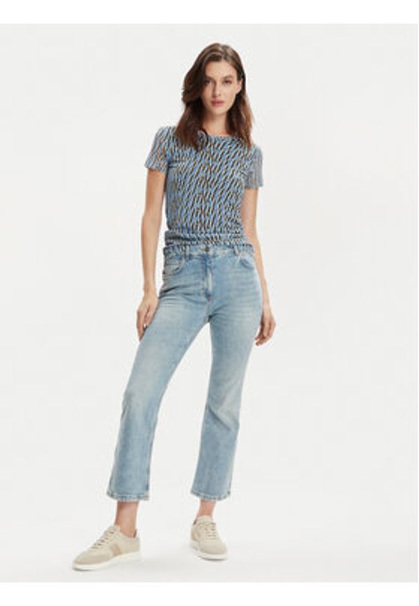Marella Jeansy Fcrop 2413181084 Niebieski Flare Fit. Kolor: niebieski