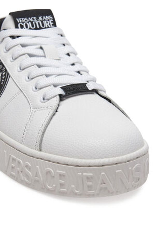 Versace Jeans Couture Sneakersy 78YA3SK1 Biały. Kolor: biały. Materiał: skóra