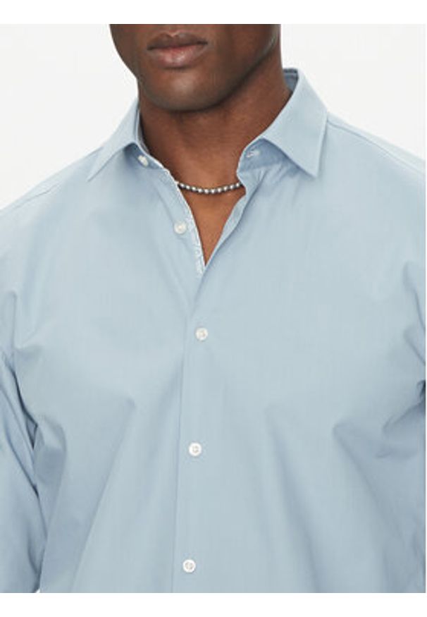 Hugo - HUGO Koszula Koey 50539766 Błękitny Slim Fit. Kolor: niebieski. Materiał: bawełna