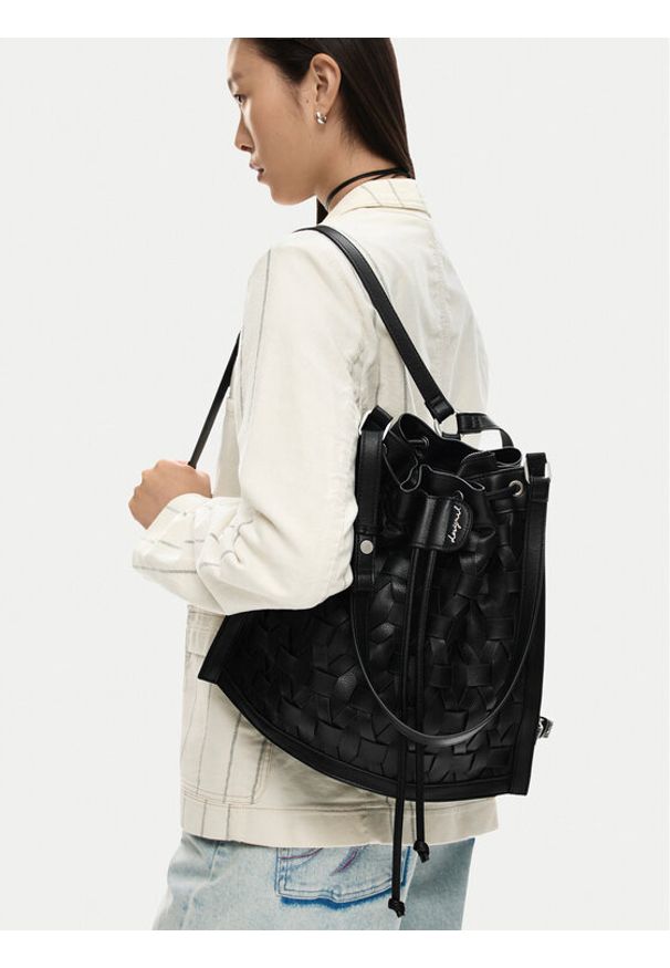 Desigual Plecak 26SAKP13 Czarny. Kolor: czarny. Materiał: skóra
