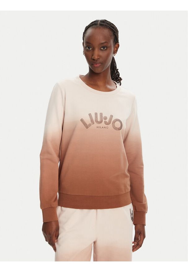 Liu Jo Sport Bluza TA5114 FS090 Beżowy Regular Fit. Kolor: beżowy. Materiał: bawełna. Styl: sportowy