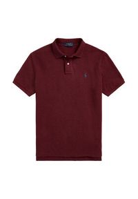 Polo Ralph Lauren Polo 710680784293 Bordowy Custom Slim Fit. Typ kołnierza: polo. Kolor: czerwony. Materiał: bawełna