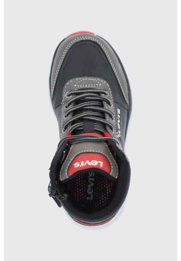 Levi's® - Levi's Buty dziecięce kolor szary. Okazja: na spotkanie biznesowe. Nosek buta: okrągły. Kolor: szary. Materiał: guma. Szerokość cholewki: normalna. Styl: biznesowy
