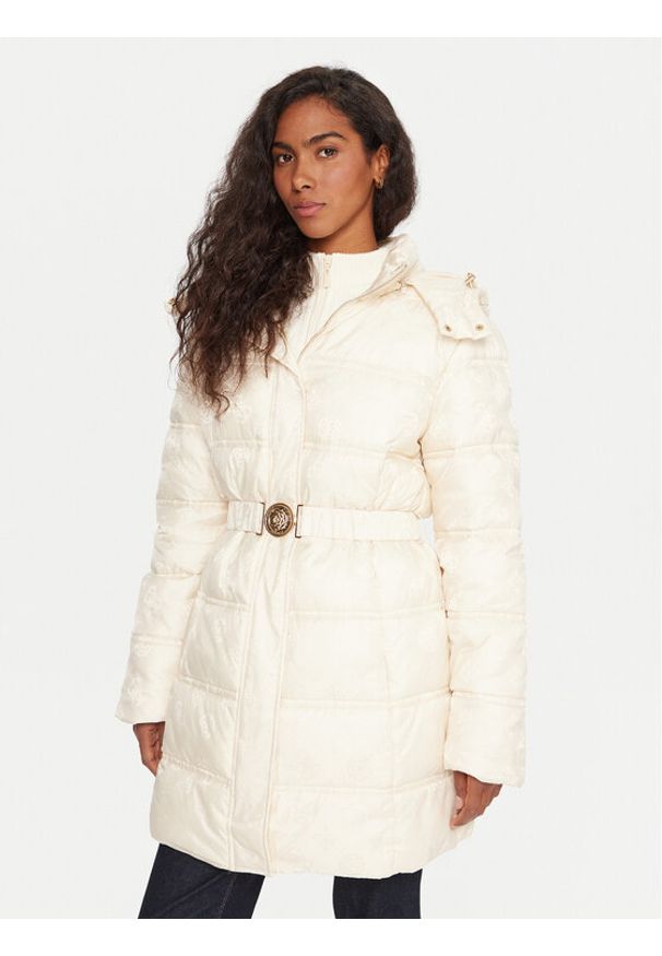Guess Kurtka zimowa W5BL44 W2912 Beżowy Regular Fit. Kolor: beżowy. Materiał: syntetyk. Sezon: zima