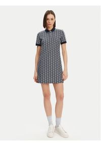 Lacoste Sukienka codzienna EF2655 Granatowy Slim Fit. Okazja: na co dzień. Kolor: niebieski. Materiał: bawełna. Typ sukienki: proste. Styl: casual