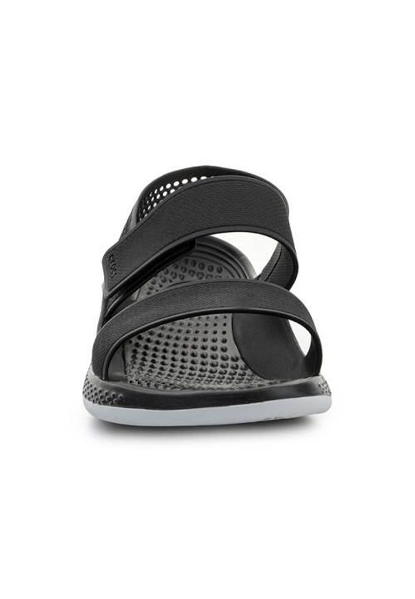 Buty do chodzenia damskie Crocs Literide 360. Okazja: na plażę. Zapięcie: rzepy. Kolor: szary, wielokolorowy, czarny. Materiał: syntetyk, materiał. Sezon: lato. Styl: sportowy. Sport: turystyka piesza