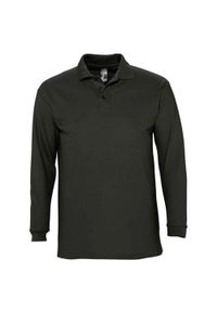 SOL'S - Koszulka Polo Z Długim Rękawem Dla Dorosłych Unisex Winter II. Okazja: na co dzień. Typ kołnierza: polo. Kolor: czarny. Długość rękawa: długi rękaw. Długość: długie. Styl: casual