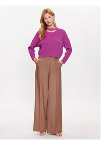 Kontatto Sweter 3M7760 Różowy Relaxed Fit. Kolor: różowy. Materiał: wiskoza #3