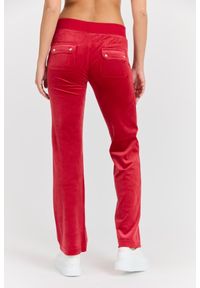 Juicy Couture - JUICY COUTURE Damskie czerwone dresowe spodnie Del Ray Pant, Rozmiar XS. Kolor: czerwony. Materiał: dresówka. Długość: długie #6