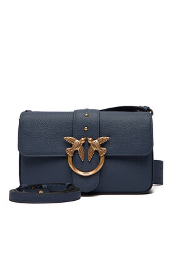Pinko - PINKO Torebka Love One Mini Slouchy Fl Al 25-26 104340 A2OX Granatowy. Kolor: niebieski. Materiał: skórzane