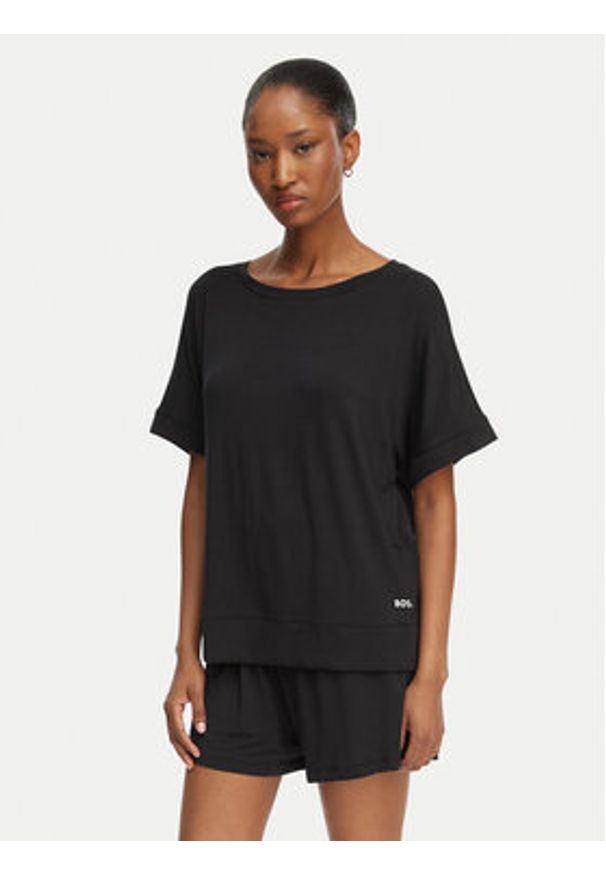 BOSS Piżama Element 50561022 Czarny Relaxed Fit. Kolor: czarny. Materiał: wiskoza