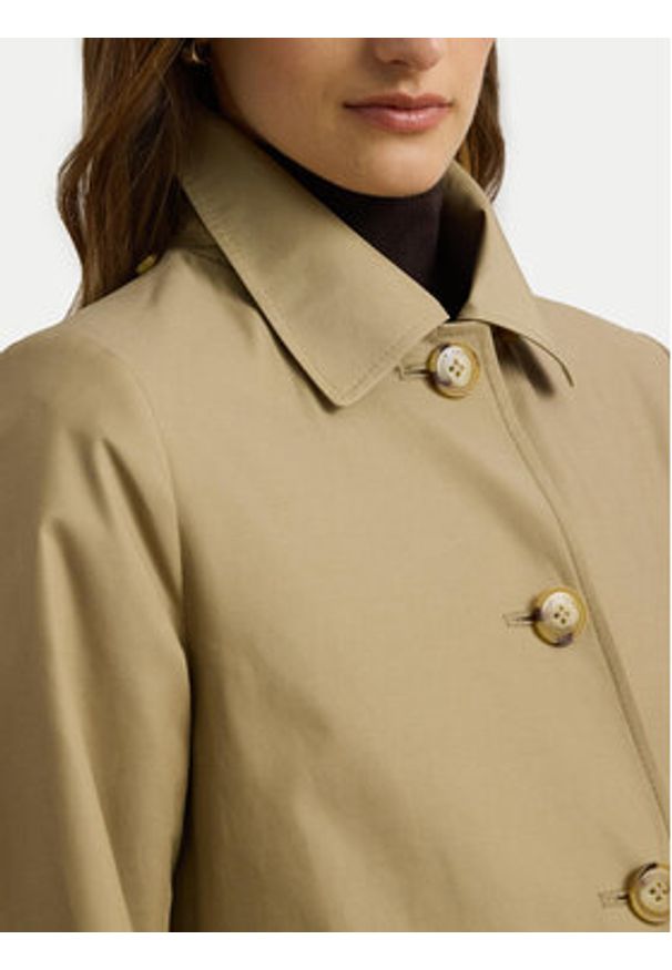 Lauren Ralph Lauren - LAUREN RALPH LAUREN Płaszcz przejściowy 297967121002 Beżowy Straight Fit. Kolor: beżowy. Materiał: bawełna, syntetyk