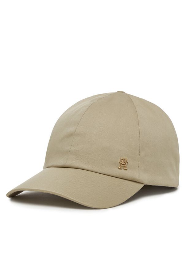 TOMMY HILFIGER - Tommy Hilfiger Czapka z daszkiem Elevated Chic Soft Cap AW0AW17138 Beżowy. Kolor: beżowy. Materiał: bawełna
