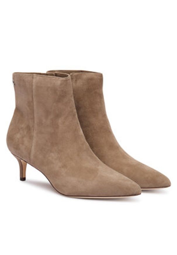 Lauren Ralph Lauren - LAUREN RALPH LAUREN Botki McKay 802967779008 Beżowy. Kolor: beżowy. Materiał: zamsz, skóra