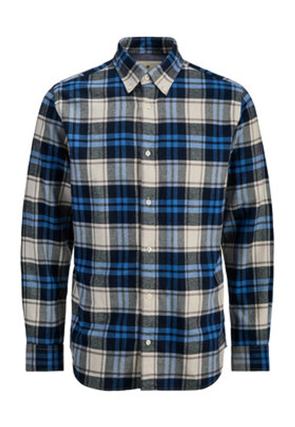 Jack & Jones Koszula Blubarkley 12286224 Granatowy Regular Fit. Kolor: niebieski. Materiał: bawełna