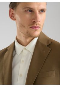 Pako Lorente - PAKO LORENTE – Jasnobrązowa garniturowa marynarka męska z wełną. Kolor: brązowy. Materiał: wełna. Styl: elegancki #4