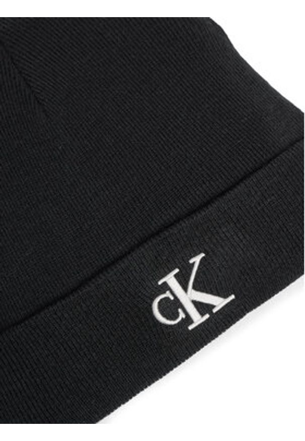 Calvin Klein Czapka Monogram Embro Beanie K50K512145 Szary. Kolor: szary. Materiał: poliester