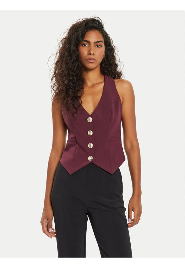 Marciano Guess Kamizelka Celia 4BGN04 7046A Bordowy Regular Fit. Kolor: czerwony. Materiał: syntetyk