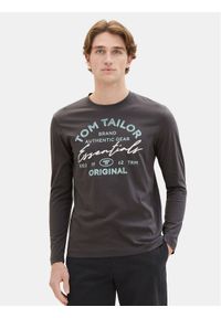 Tom Tailor Longsleeve 1037744 Czarny Regular Fit. Kolor: czarny. Materiał: bawełna. Długość rękawa: długi rękaw