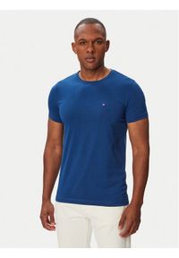 TOMMY HILFIGER - Tommy Hilfiger T-Shirt MW0MW10800 Niebieski Regular Fit. Kolor: niebieski. Materiał: bawełna #1