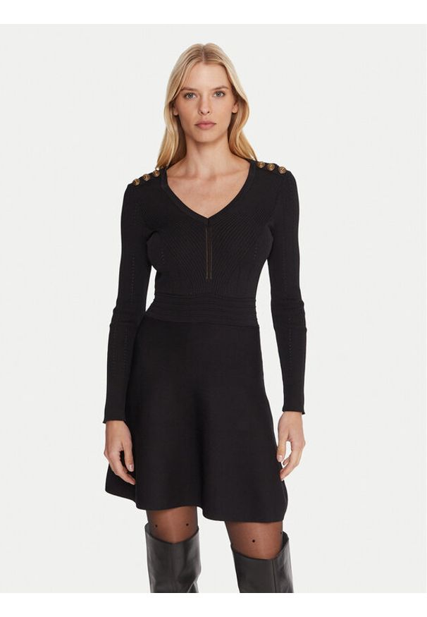 Gaudi Sukienka dzianinowa 521FD13008 Czarny Regular Fit. Kolor: czarny. Materiał: wiskoza, syntetyk