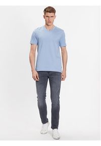 BOSS - Boss T-Shirt 50468348 Błękitny Regular Fit. Kolor: niebieski. Materiał: bawełna