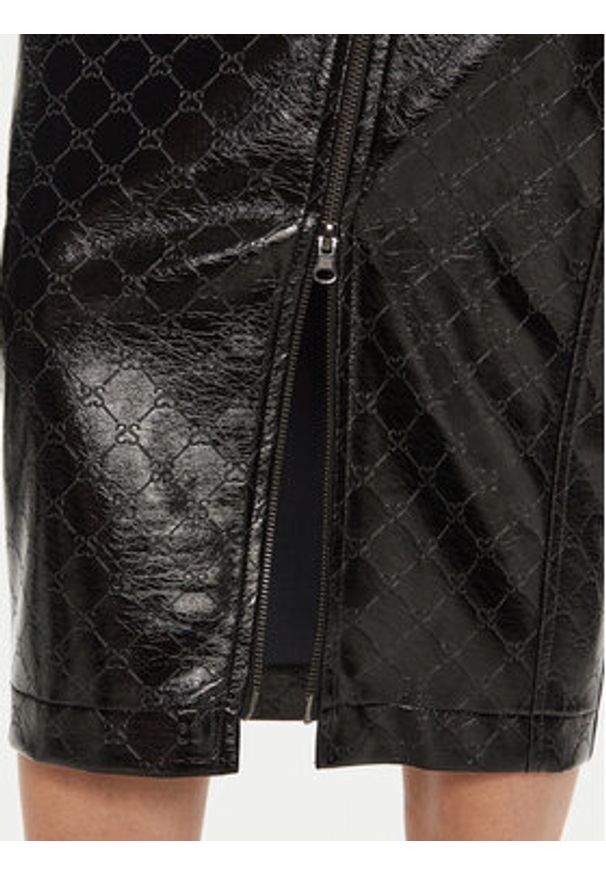 ACCESS FASHION Spódnica z imitacji skóry 44-6064-178 Czarny Slim Fit. Kolor: czarny. Materiał: skóra