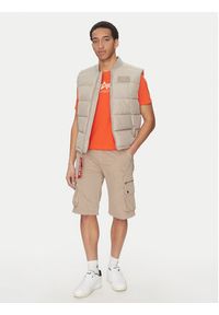 Alpha Industries Kamizelka 118109 Beżowy Regular Fit. Kolor: beżowy. Materiał: syntetyk #6