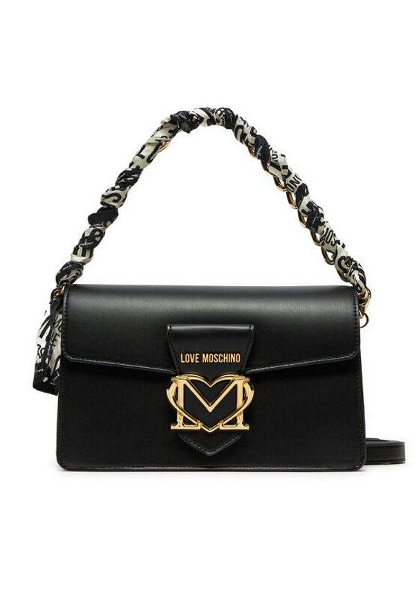 Love Moschino - LOVE MOSCHINO Torebka JC4275PP0LKC0000 Czarny. Kolor: czarny. Materiał: skórzane