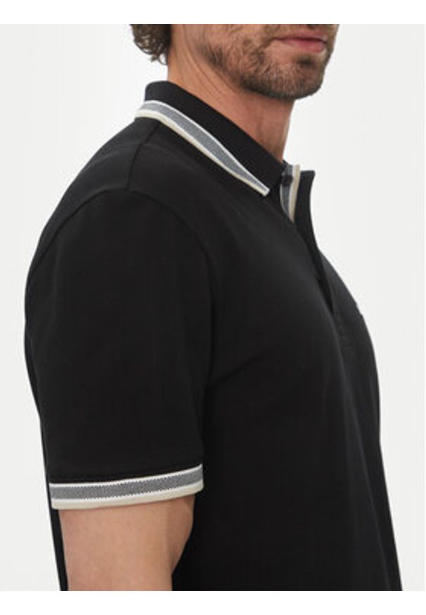 BOSS Polo Paddy 50469055 Czarny Regular Fit. Typ kołnierza: polo. Kolor: czarny. Materiał: bawełna